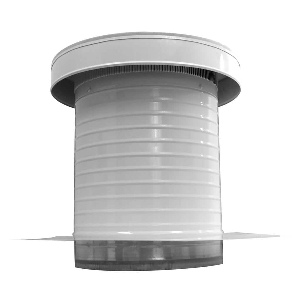 12 in. Dia. Aluminum Keepa Roof Jack in White