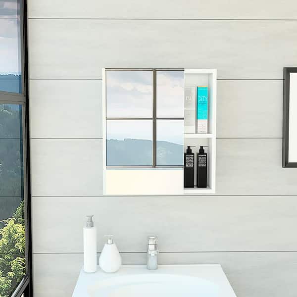 Unbranded 17.7 in. W x 19.5 in. H Rectangle Framless Mirror Bathroom Mirror
