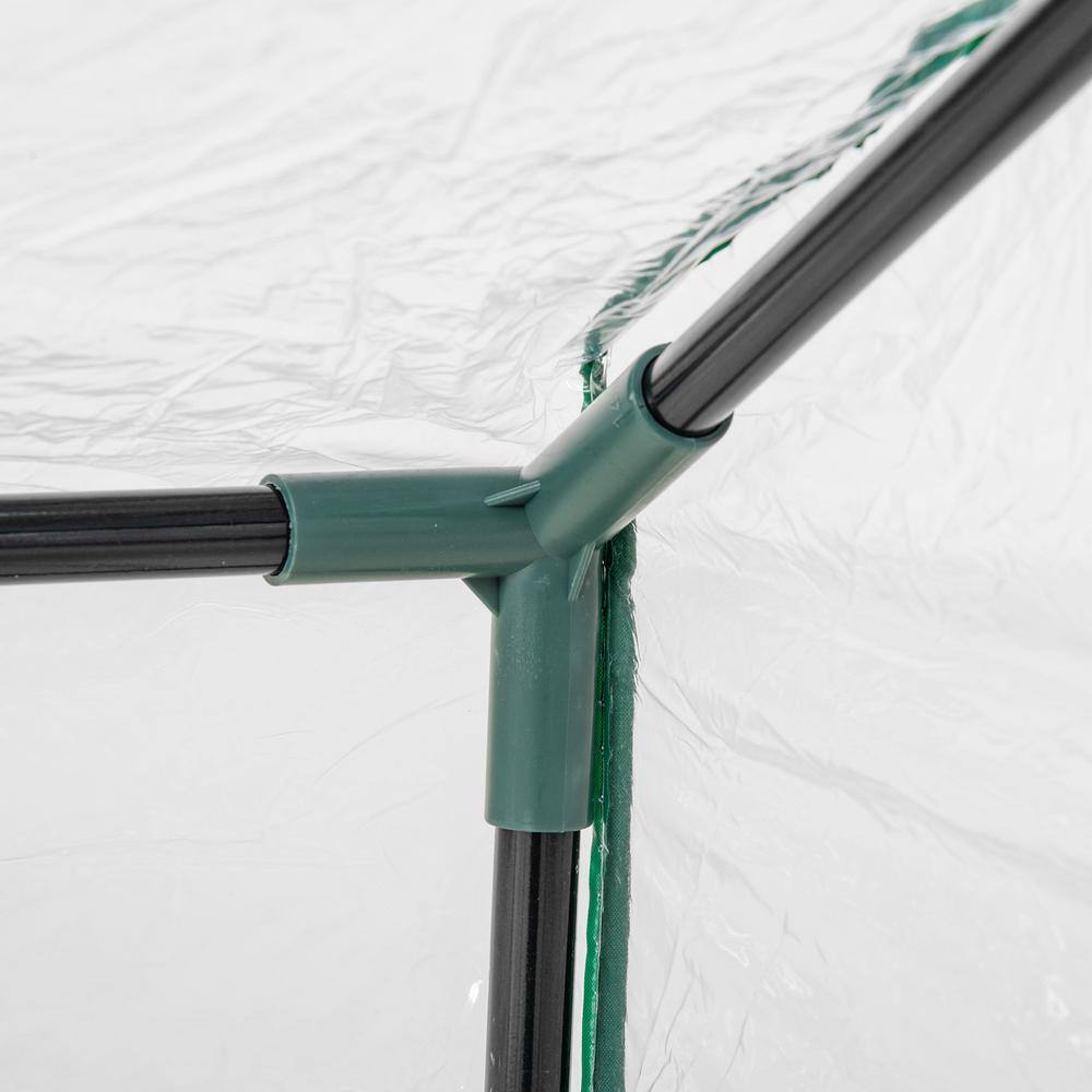 Clear PVC Portable Mini Greenhouse with Zippered Windows