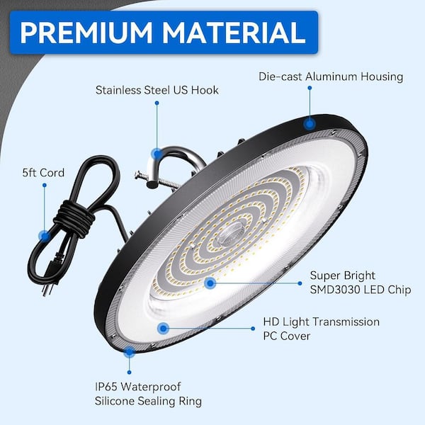 ゆぴ EKIEUDL 200-Watt Equivalent Integrated LED UFO High Bay Shop