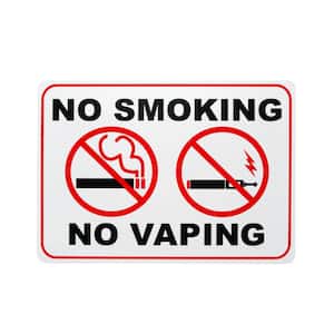 10 in. x 14 in. Plastic No Smoking/No Vaping Sign