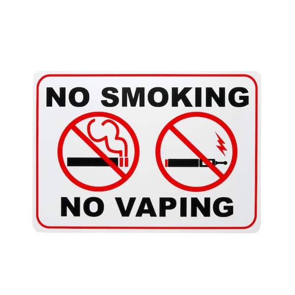 Everbilt 10 in. x 14 in. Plastic No Smoking/No Vaping Sign