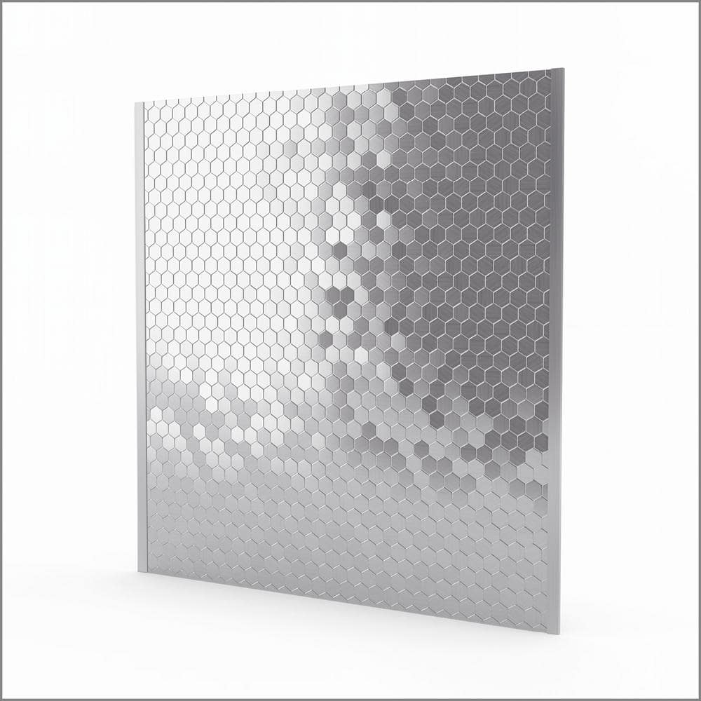 Art3d 11.8 in. x 11.8 in. Stainless Steel in Triangle Silver Self-Adhesive Tile Metal Peel and Stick Tile (9.6 Sq. ft./Box), Stainless Steel Silver 5