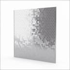 Hex II Stainless 30 in. x 30.75 in. x 5 mm Metal Peel and Stick Range Backsplash Mosaic Tile (6.33 sq. ft./Each)