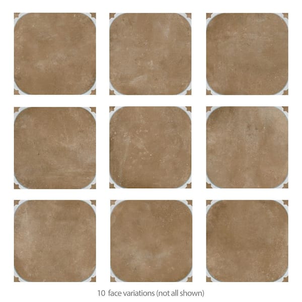 茶 teressa Merola Tile Tetuan Terra 17-3/8 in. x 17-3/8 in. Porcelain Floor