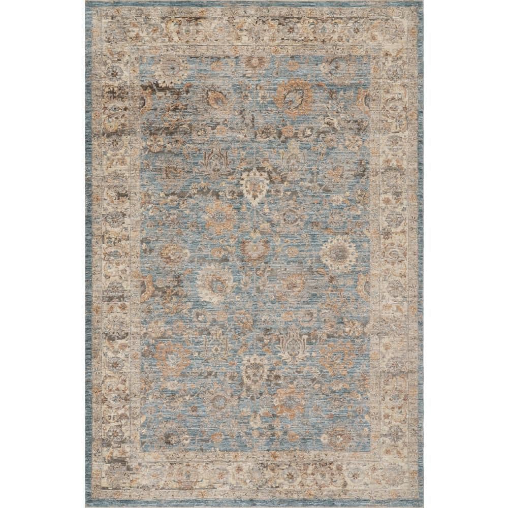 Rada Traditional Vintage Floral Blue 5 ft. x 8 ft. Indoor Area Rug price history on PriceWatchPro