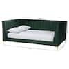 Baxton Studio Oksana Emerald Green Velvet and Gold Metal Full Daybed 257-14138-HD