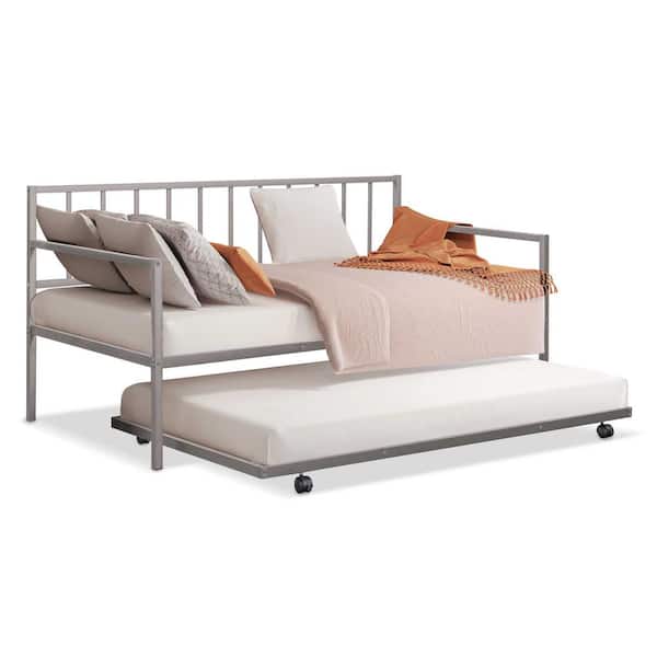 Zill Silver Twin Daybed with Trundle