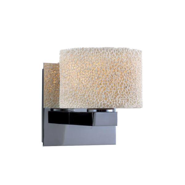 JESCO Lighting Low Voltage 5.125 in. x 5.75 in. Ceramic "Coral" Finish Companion Wall Sconce