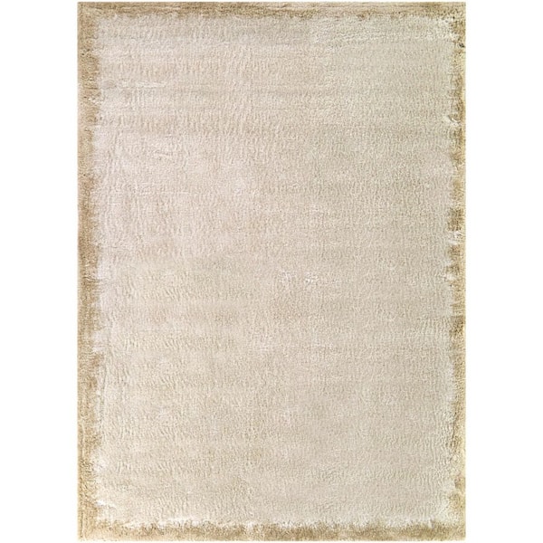 Unbranded Alton Taupe 5 ft. 3 in. x 7 ft. Border Area Rug