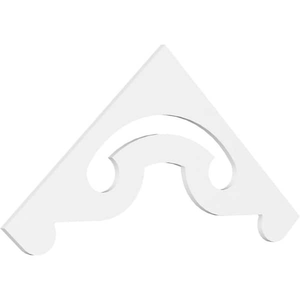 Ekena Millwork 1 in. x 72 in. x 30 in. (10/12) Pitch Northwest Gable Pediment Architectural Grade PVC Moulding