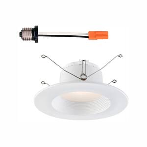 5 in./6 in. 5000K Daylight Integrated LED Recessed CEC-T20 Baffle Trim in White