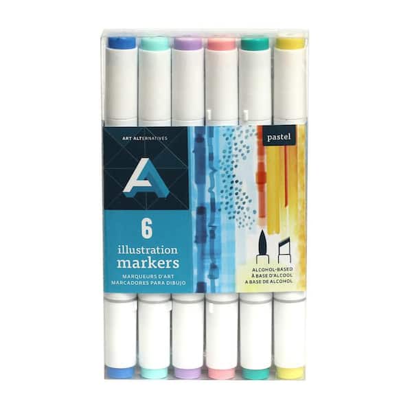 Alcohol markers  Green and grey, Alcohol markers, Pastel blue