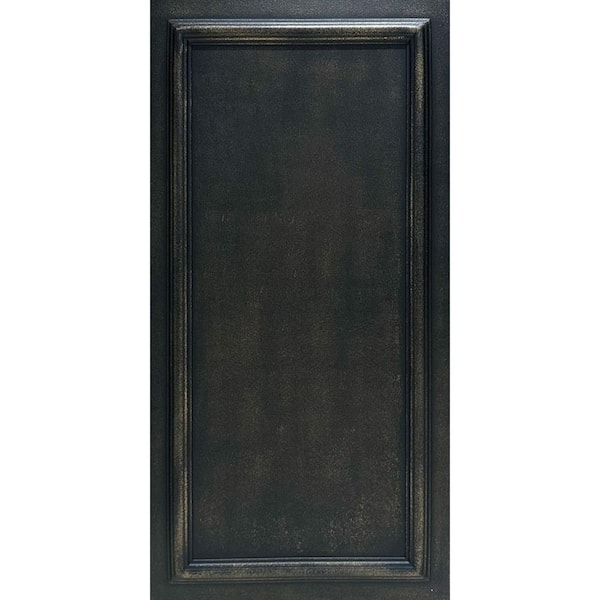 Framed Panel Black Brass 1.6 ft. x 3.3 ft. Decorative Foam Glue Up Ceiling Tile (21.4 sq. ft. /case)