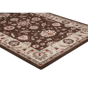 Chester Oushak Brown 5 ft. Round Area Rug