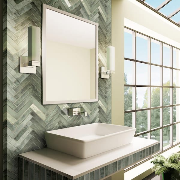 Swell Green Glass Mosaic Wall and Floor Tile - 2 in.