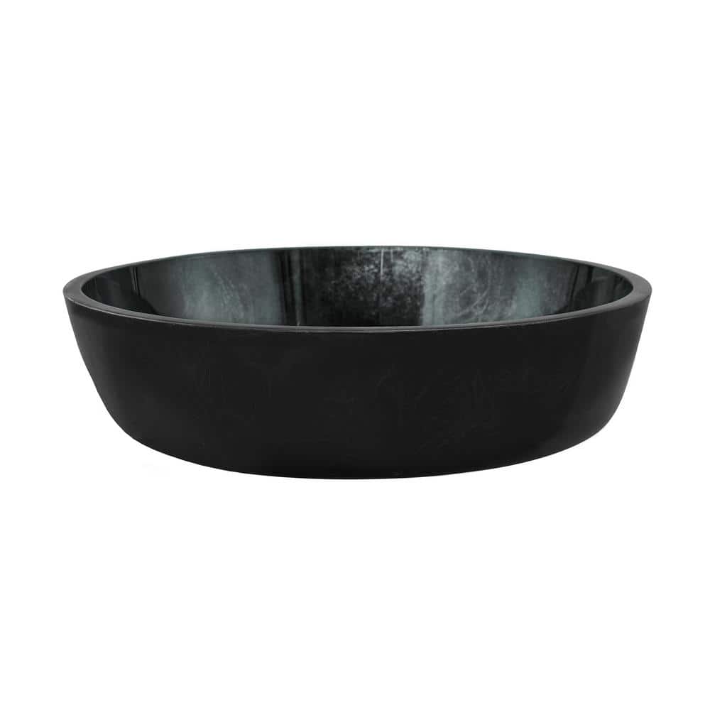 Avallon Black Round Glass Above-Counter Vessel Sink