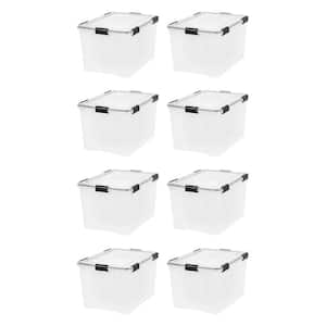 74 Qt. Buckle Down Weathertight Storage Box Container in Clear (8-Pack)