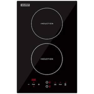 Portable 13.4 in. Electric Modular Induction Cooktop Smooth Surface in Black with 2-of Elements