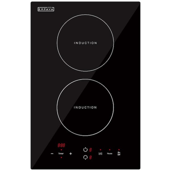 13.4 in. Smooth Surface Portable Electric Modular Induction Cooktop in Black with 2 Elements