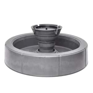 Lago Cordless Pond Fountain Tiered, Dark Slate