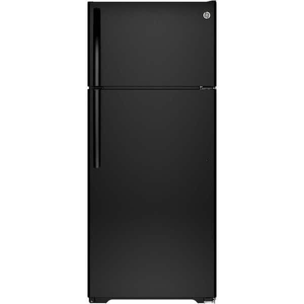 GE 17.5 cu. ft. Top Freezer Refrigerator in Black