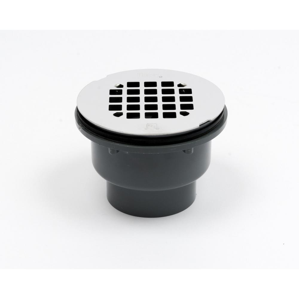 OATEY Round Gray PVC Shower Drain with 41/4 in. Round SnapIn