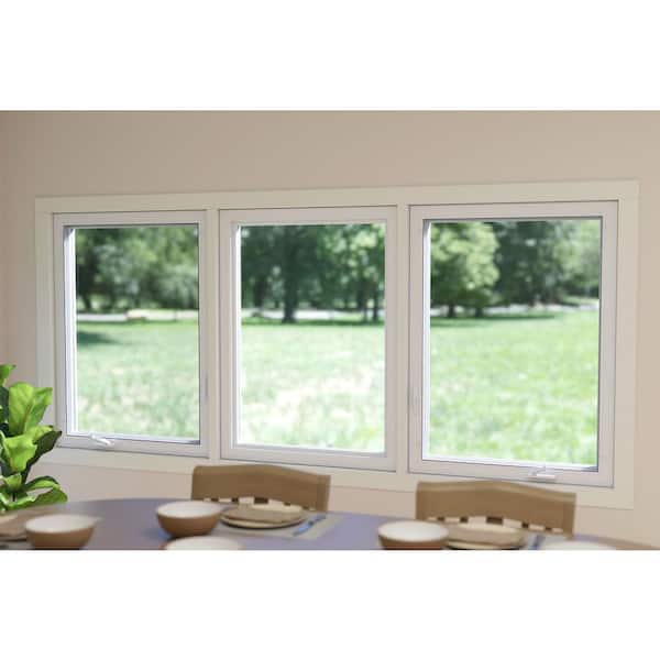 TAFCO WINDOWS 107.25 in. x 48 in. White Double-Pane Insulated