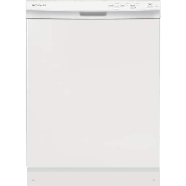 Frigidaire 24 in. White Front Control Built-In Tall Tub Dishwasher, 55 dBA