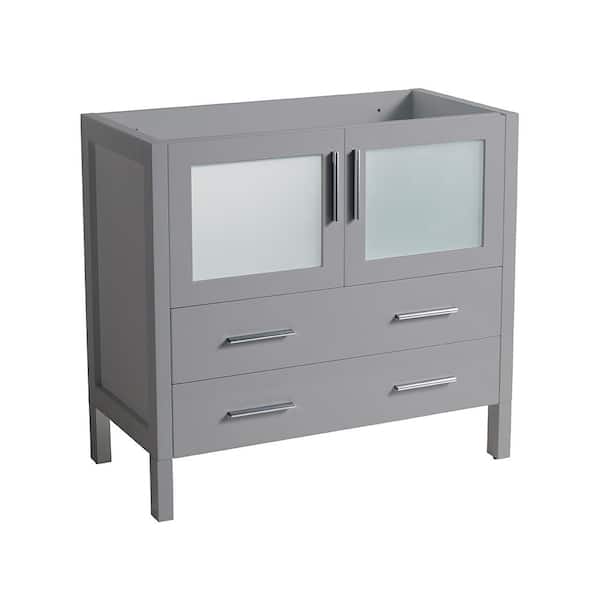 Fresca Torino 36 in. W Modern Bath Vanity Cabinet Only in Gray
