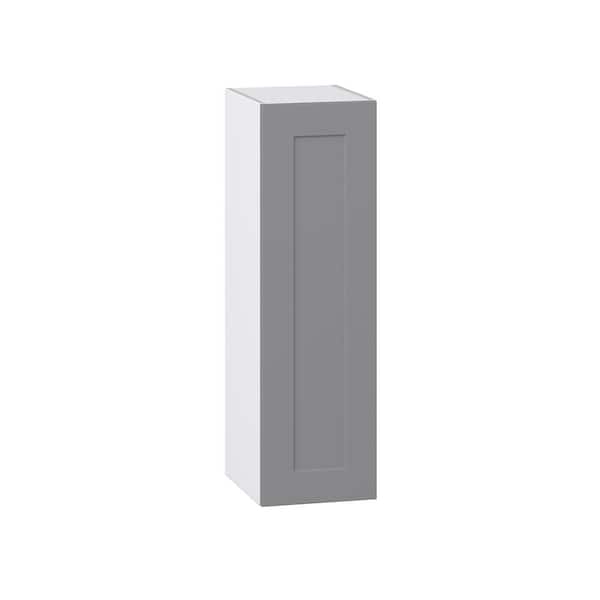 J COLLECTION Roseland 12 in. W x 14 in. D x 40 in. H Assembled Shaker Wall Kitchen Cabinet in Slate Gray
