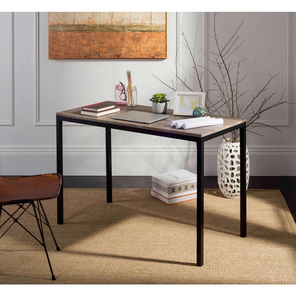 Janison 47" Black and Brown Wood Home Office Desk