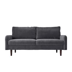 Vivo 71.6 in. Green Velvet 3-Seater Lawson Sofa with Tapered Legs