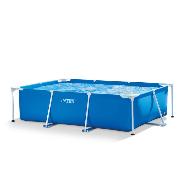 Intex 86 in. x 59 in. x 23 in. Rectangular 20 in. Soft Sided Metal Frame Pool