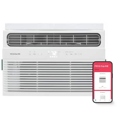 8,000 BTU Window Air Conditioner Cools 350 sq. ft. with WiFi with Remote in White 115V