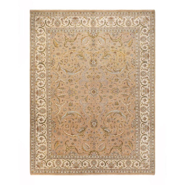 Solo Rugs Mogul One-of-a Kind Traditional Yellow 9 ft. 3 in. x 12 ft. 1 in. Oriental Area Rug