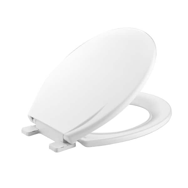 Round Soft Close Ergonomic Toilet Seat in White