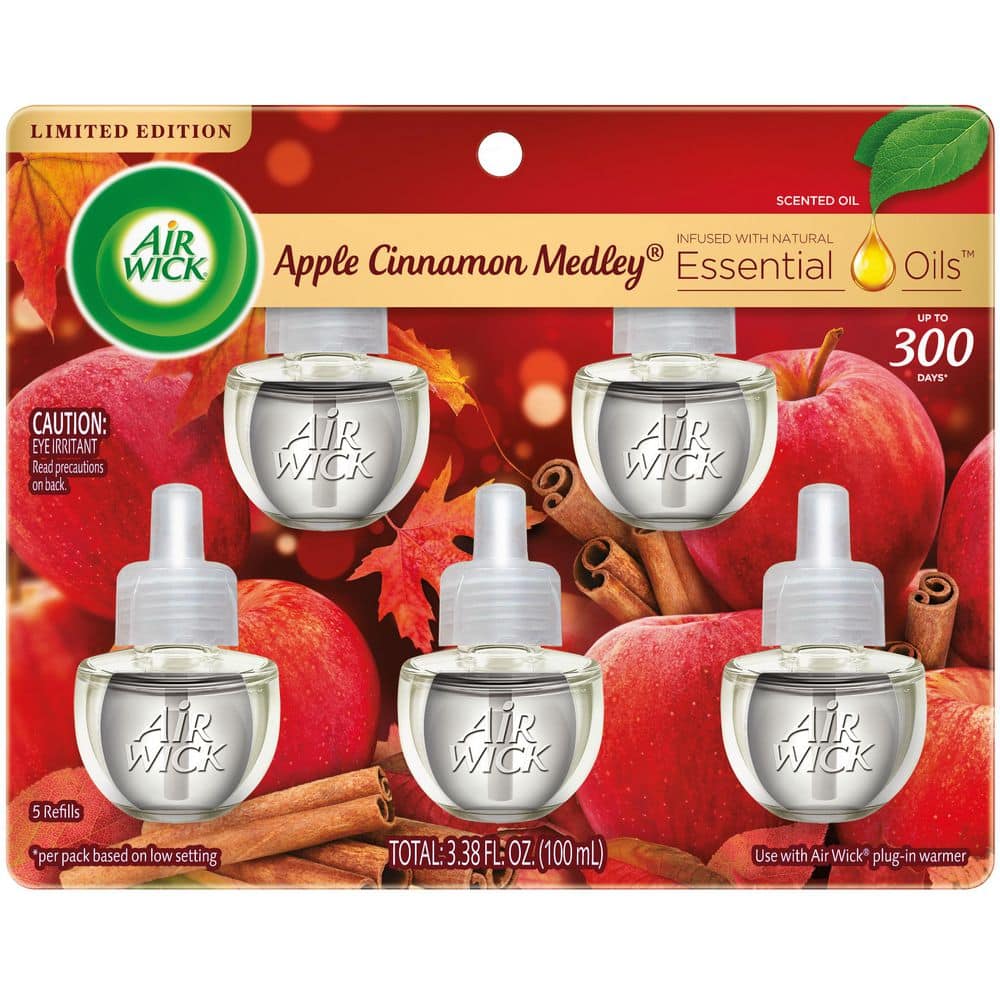 0.67 oz. Apple Cinnamon Automatic Air Freshener Oil Plug-In Refill (5-Refil