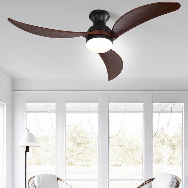 Cedar Ceiling Fan with Light Remote and Reversible Blades 52 inch - Dark  Wood