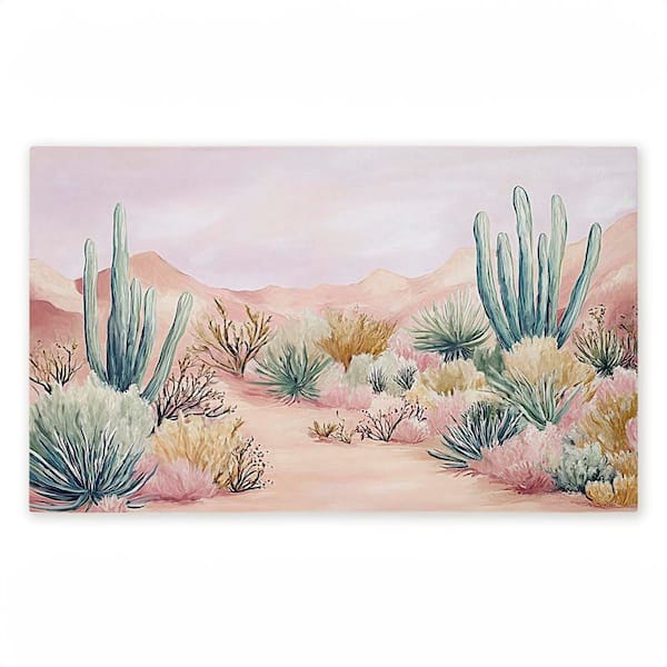 Sandy Desert Wonderland Pink 18 in. x 30 in. Polyester Non-Slip Outdoor Door Mat