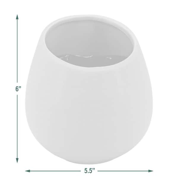 Arcadia Garden Products - Round 5-1/2 in. x 6 in. Coral Ceramic Wall Planter