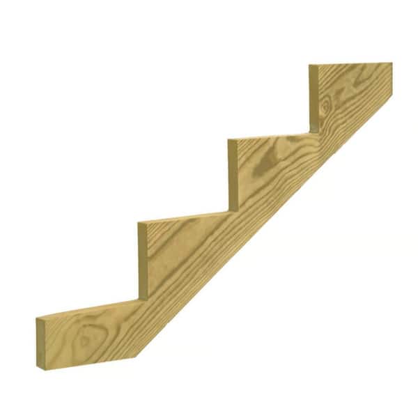Ashman 4-Step Ground Contact Pressure Treated Pine Wood Stair Stringer
