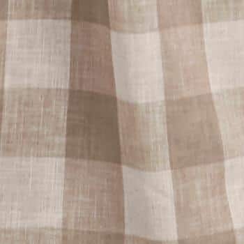 Grainger 52" x 95" Linen Buffalo Check Blackout Curtain Panel