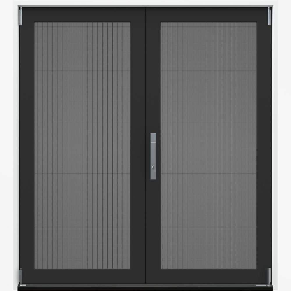 60 in. x 80 in. F4500 Right-Hand Black Fiberglass 2-Panel Folding Patio Door w/Low-E Impact Glass, Steel Handle, Screen price history on PriceWatchPro