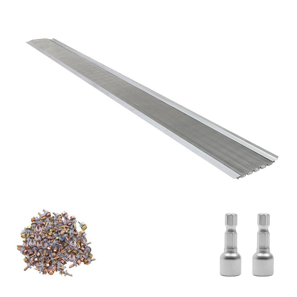20-Pack 6 in. Aluminum Gutter Guard, Gutter Cover with Stainless Steel Micro Mesh and Screws for Debris, Pine Needles price history on PriceWatchPro
