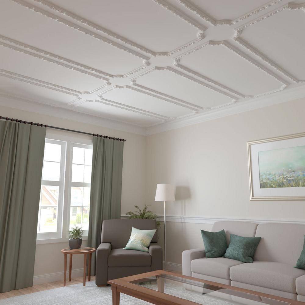 Sussex Floral Gray Polyurethane Triple Panel Moulding Kit