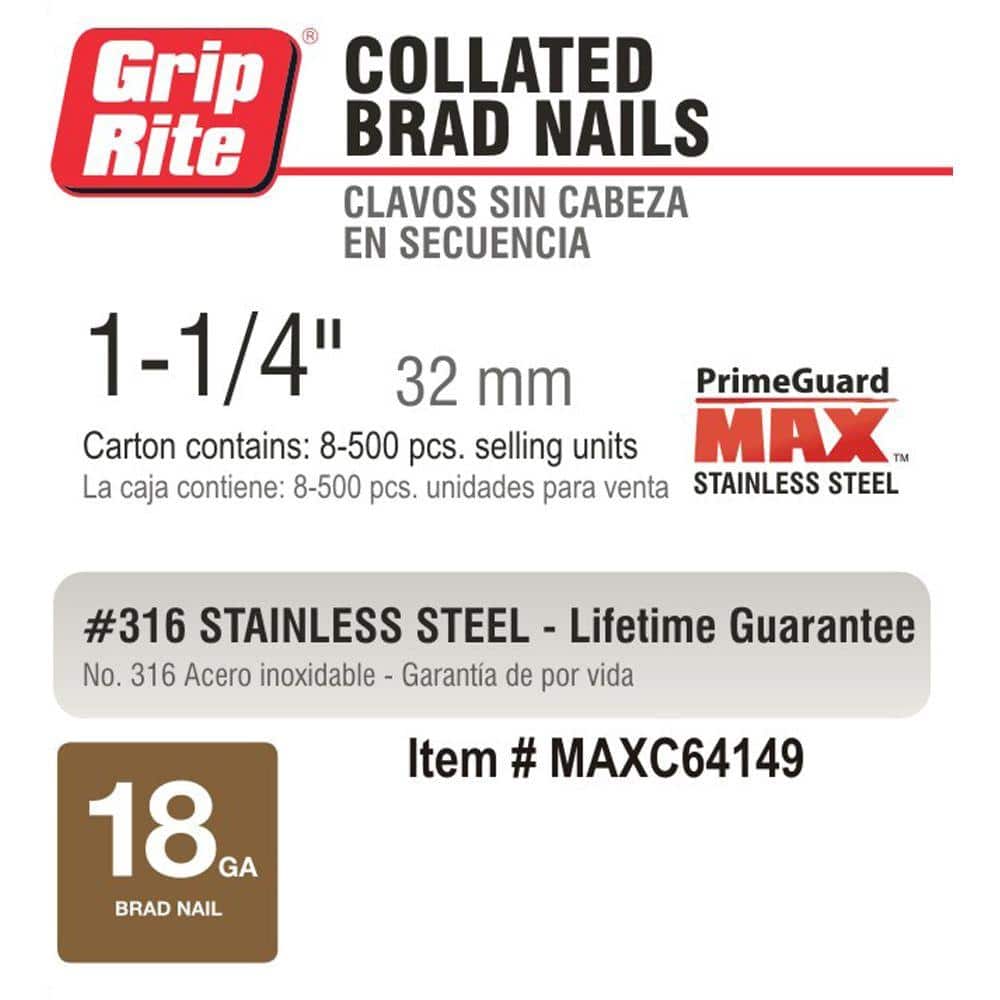 Everbilt #16 x 1-1/4 in. Stainless Wire Brads (1 oz.) 802644 - The