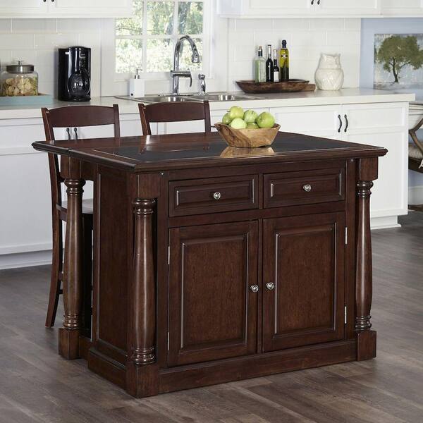 Monarch Cherry Kitchen Island With Seating