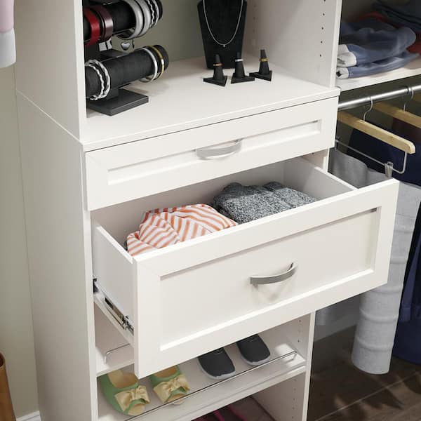 ClosetMaid Style+ 10 in. H x 25 in. W White Shaker Drawer