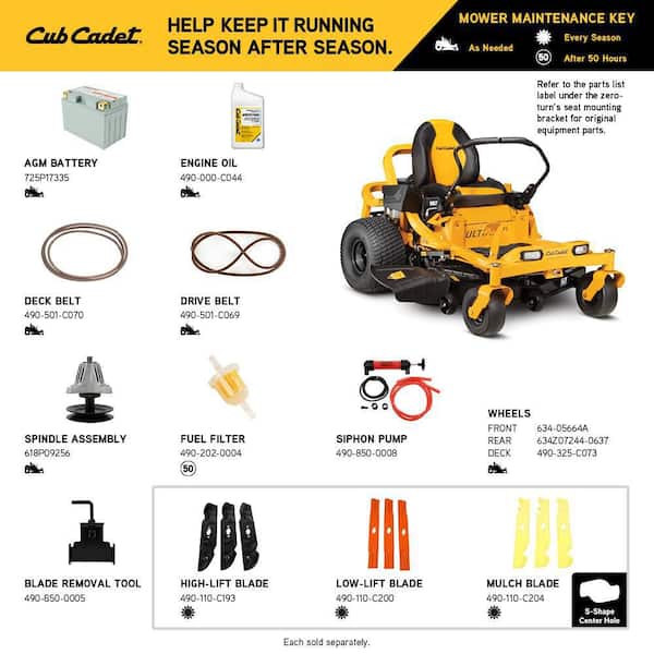 Cub Cadet - Ultima ZT1 50 in. Fabricated Deck 23HP V-Twin Kawasaki FR Series Engine Dual Hydro Drive Gas Zero Turn Riding Lawn Mower